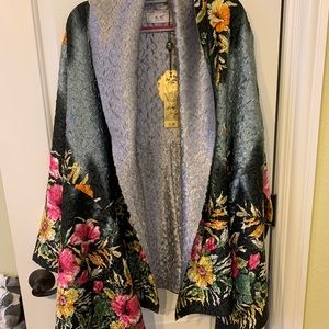 Gorgeous heavy silk loose top / kimono NWT - OS